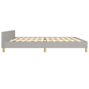 vidaXL világosszürke szövet ágykeret matrac nélkül 200 x 200 cm