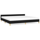 vidaXL fekete szövet ágykeret matrac nélkül 200 x 200 cm