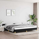 vidaXL fekete szövet ágykeret matrac nélkül 200 x 200 cm