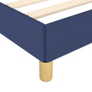 vidaXL kék szövet ágykeret fejtámlával matrac nélkül 200x200 cm