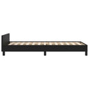 vidaXL fekete ágykeret fejtámlával matrac nélkül 80 x 200 cm
