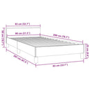 vidaXL fekete ágykeret fejtámlával matrac nélkül 80 x 200 cm