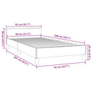 vidaXL fehér ágykeret fejtámlával matrac nélkül 80 x 200 cm