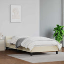 vidaXL krémszínű ágykeret fejtámlával matrac nélkül 80 x 200 cm