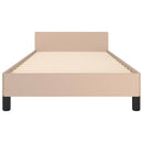 vidaXL kávészínű ágykeret fejtámlával matrac nélkül 80 x 200 cm