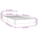 vidaXL fekete ágykeret fejtámlával matrac nélkül 90x190 cm