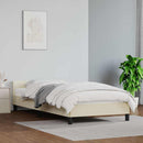 vidaXL krémszínű ágykeret fejtámlával matrac nélkül 90x190 cm