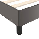 vidaXL szürke ágykeret fejtámlával matrac nélkül 90x190 cm