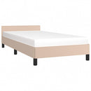 vidaXL kávészínű ágykeret fejtámlával matrac nélkül 90x190 cm