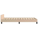 vidaXL kávészínű ágykeret fejtámlával matrac nélkül 90x190 cm