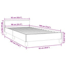 vidaXL kávészínű ágykeret fejtámlával matrac nélkül 90x190 cm