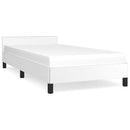 vidaXL fehér ágykeret fejtámlával matrac nélkül 90x200 cm