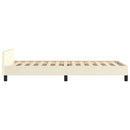 vidaXL krémszínű ágykeret fejtámlával matrac nélkül 90x200 cm
