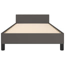 vidaXL szürke ágykeret fejtámlával matrac nélkül 90x200 cm