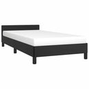 vidaXL fekete ágykeret fejtámlával matrac nélkül 100x200 cm