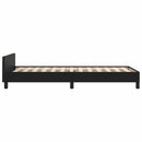 vidaXL fekete ágykeret fejtámlával matrac nélkül 100x200 cm