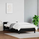 vidaXL fekete ágykeret fejtámlával matrac nélkül 100x200 cm