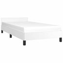 vidaXL fehér ágykeret fejtámlával matrac nélkül 100x200 cm