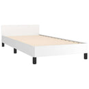 vidaXL fehér ágykeret fejtámlával matrac nélkül 100x200 cm