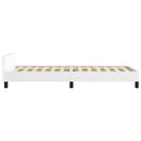 vidaXL fehér ágykeret fejtámlával matrac nélkül 100x200 cm