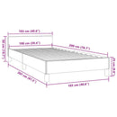 vidaXL krémszínű ágykeret fejtámlával matrac nélkül 100x200 cm