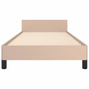 vidaXL kávészínű ágykeret fejtámlával matrac nélkül 100x200 cm
