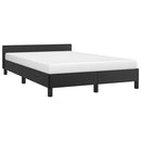 vidaXL fekete ágykeret fejtámlával matrac nélkül 120x200 cm