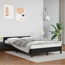 vidaXL fekete ágykeret fejtámlával matrac nélkül 120x200 cm