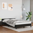 vidaXL fekete ágykeret fejtámlával matrac nélkül 120x200 cm