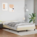 vidaXL krémszínű ágykeret fejtámlával matrac nélkül 120x200 cm