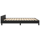 vidaXL fekete ágykeret fejtámlával matrac nélkül 140x190 cm