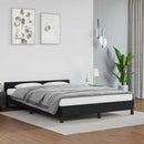 vidaXL fekete ágykeret fejtámlával matrac nélkül 140x190 cm
