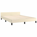 vidaXL krémszínű ágykeret fejtámlával matrac nélkül 140x190 cm