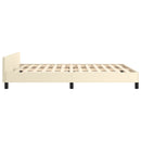 vidaXL krémszínű ágykeret fejtámlával matrac nélkül 140x190 cm