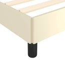 vidaXL krémszínű ágykeret fejtámlával matrac nélkül 140x190 cm