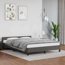 vidaXL szürke ágykeret fejtámlával matrac nélkül 140x190 cm