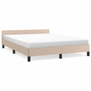 vidaXL kávészínű ágykeret fejtámlával matrac nélkül 140x190 cm