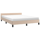 vidaXL kávészínű ágykeret fejtámlával matrac nélkül 140x190 cm