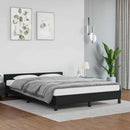 vidaXL fekete ágykeret fejtámlával matrac nélkül 140x200 cm