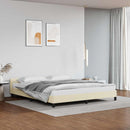 vidaXL krémszínű ágykeret fejtámlával matrac nélkül 160x200 cm