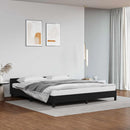vidaXL fekete ágykeret fejtámlával matrac nélkül 180x200 cm