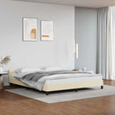 vidaXL krémszínű ágykeret fejtámlával matrac nélkül 180x200 cm