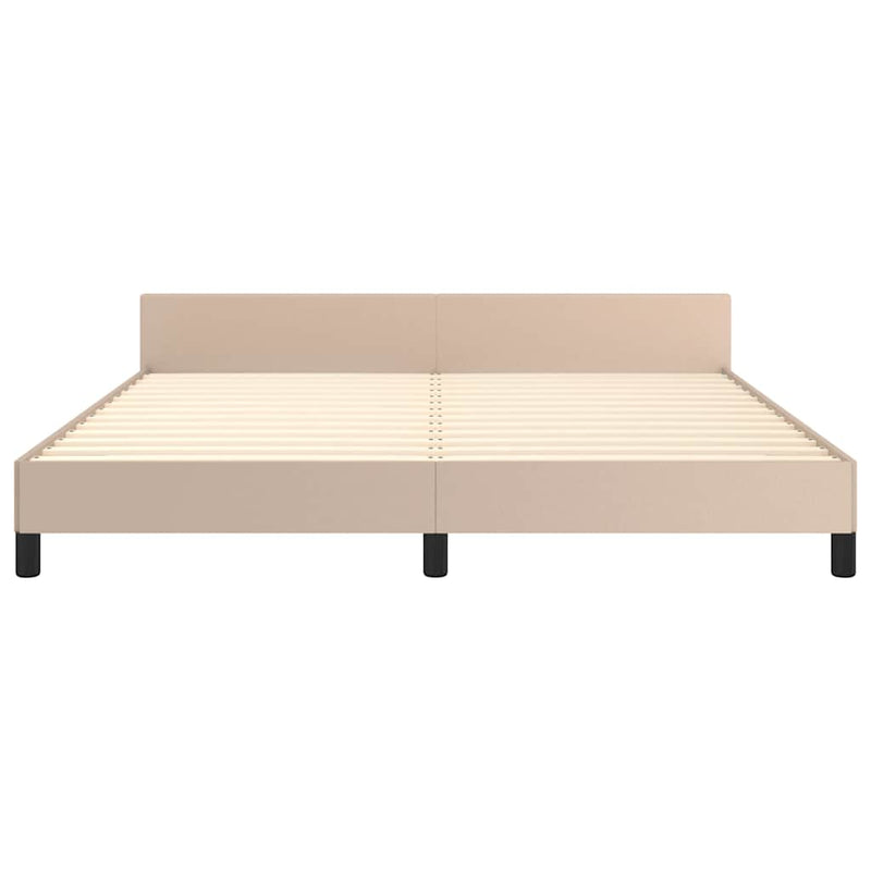 vidaXL kávészínű ágykeret fejtámlával matrac nélkül 180x200 cm