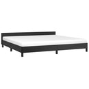 vidaXL fekete ágykeret fejtámlával matrac nélkül 200x200 cm
