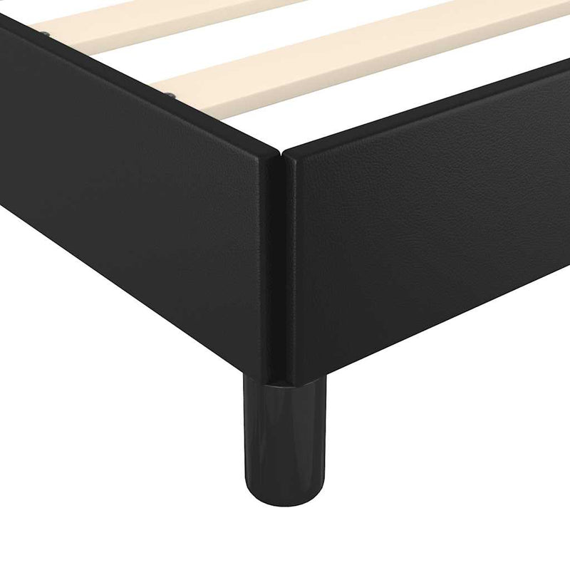 vidaXL fekete ágykeret fejtámlával matrac nélkül 200x200 cm