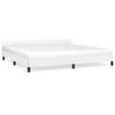 vidaXL fehér ágykeret fejtámlával matrac nélkül 200x200 cm