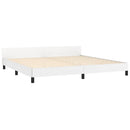 vidaXL fehér ágykeret fejtámlával matrac nélkül 200x200 cm