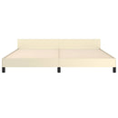 vidaXL krémszínű ágykeret fejtámlával matrac nélkül 200x200 cm