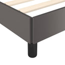 vidaXL szürke ágykeret fejtámlával matrac nélkül 200x200 cm