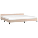 vidaXL kávészínű ágykeret fejtámlával matrac nélkül 200x200 cm